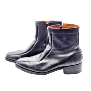 VTG Stafford Chelsea Beetle Boots Side Zip Men's Sz 9 Black Leather